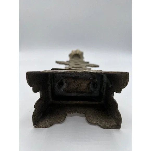 Vintage Brass Candlestick Holder Asian Inspired Bird & Floral Design Decor - Picture 5 of 12